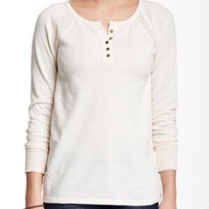 Lucky Brand Thermal Long Sleeve Henley Top